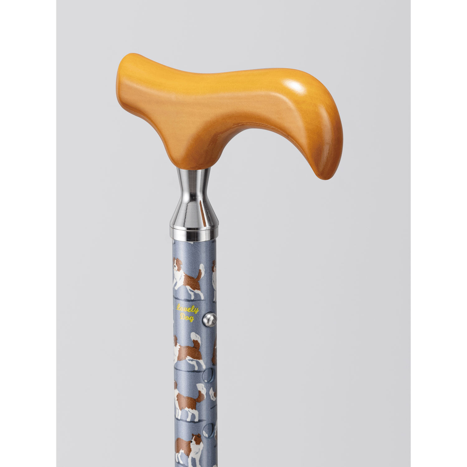愛杖ラブリードッグ 折畳ステッキ グレー - 画像4