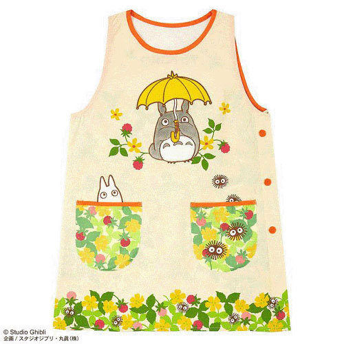 となりのトトロ かっぽう着 いちごがいっぱい（ラン型エプロン〉