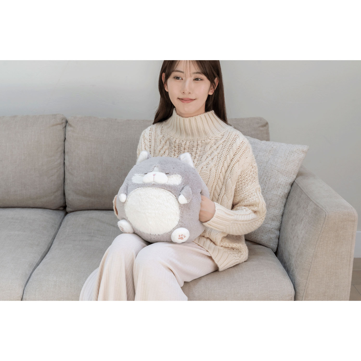 ねこ肯定感 コロコロハンドマフ はちわれのかつお - 画像4