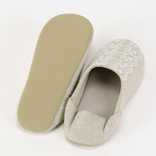 リネンレース刺繍 バブーシュ - 画像4