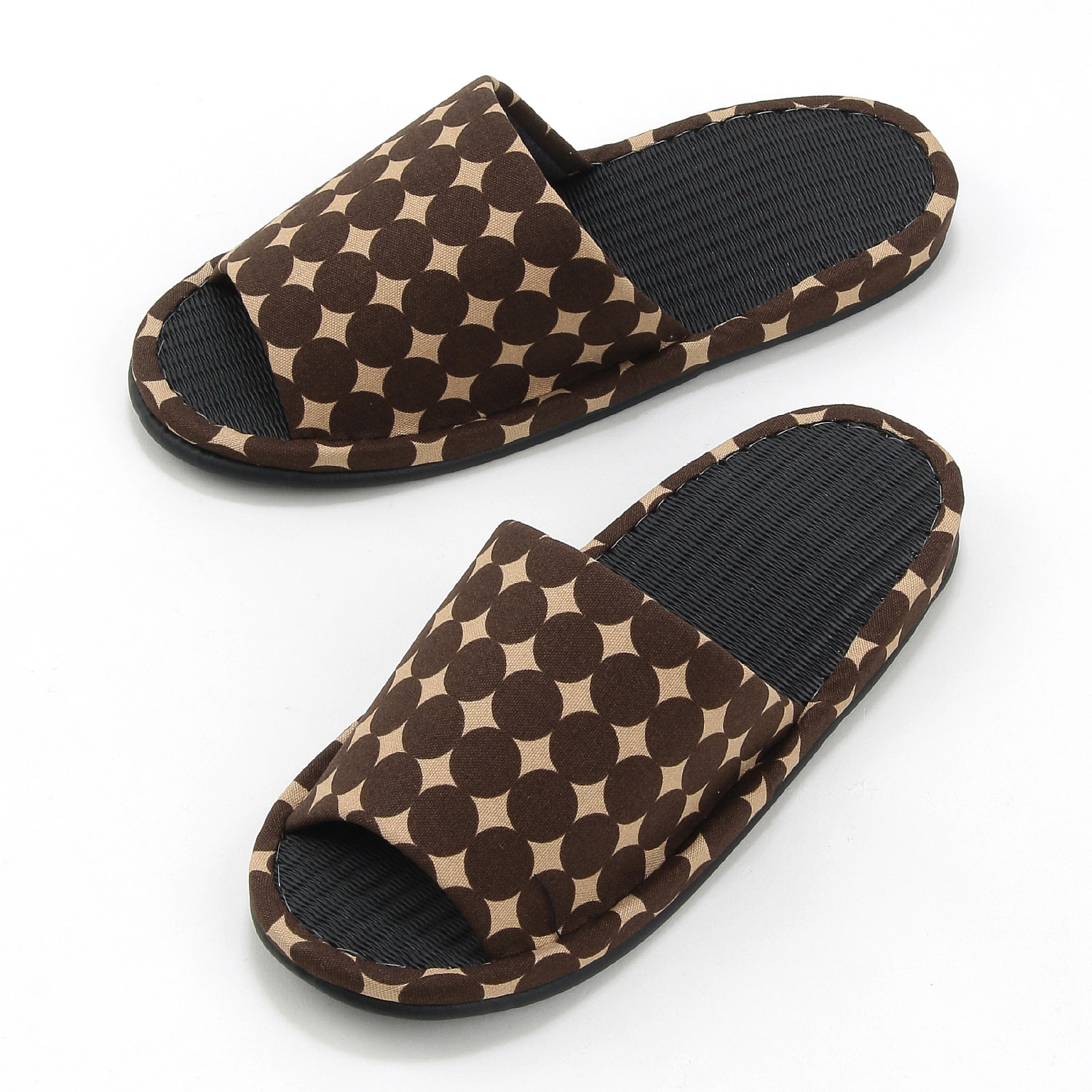 マーブルドット炭中スリッパM