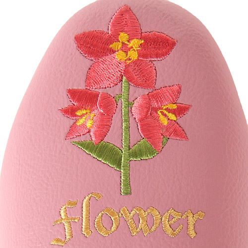 花刺繍 合皮スリッパ - 画像5