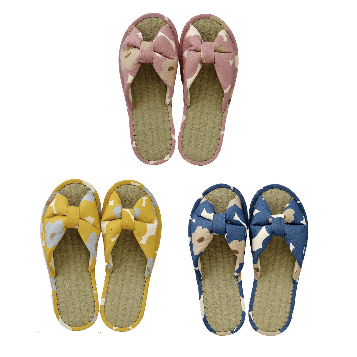 テンダーフラワー い草リボンスリッパ