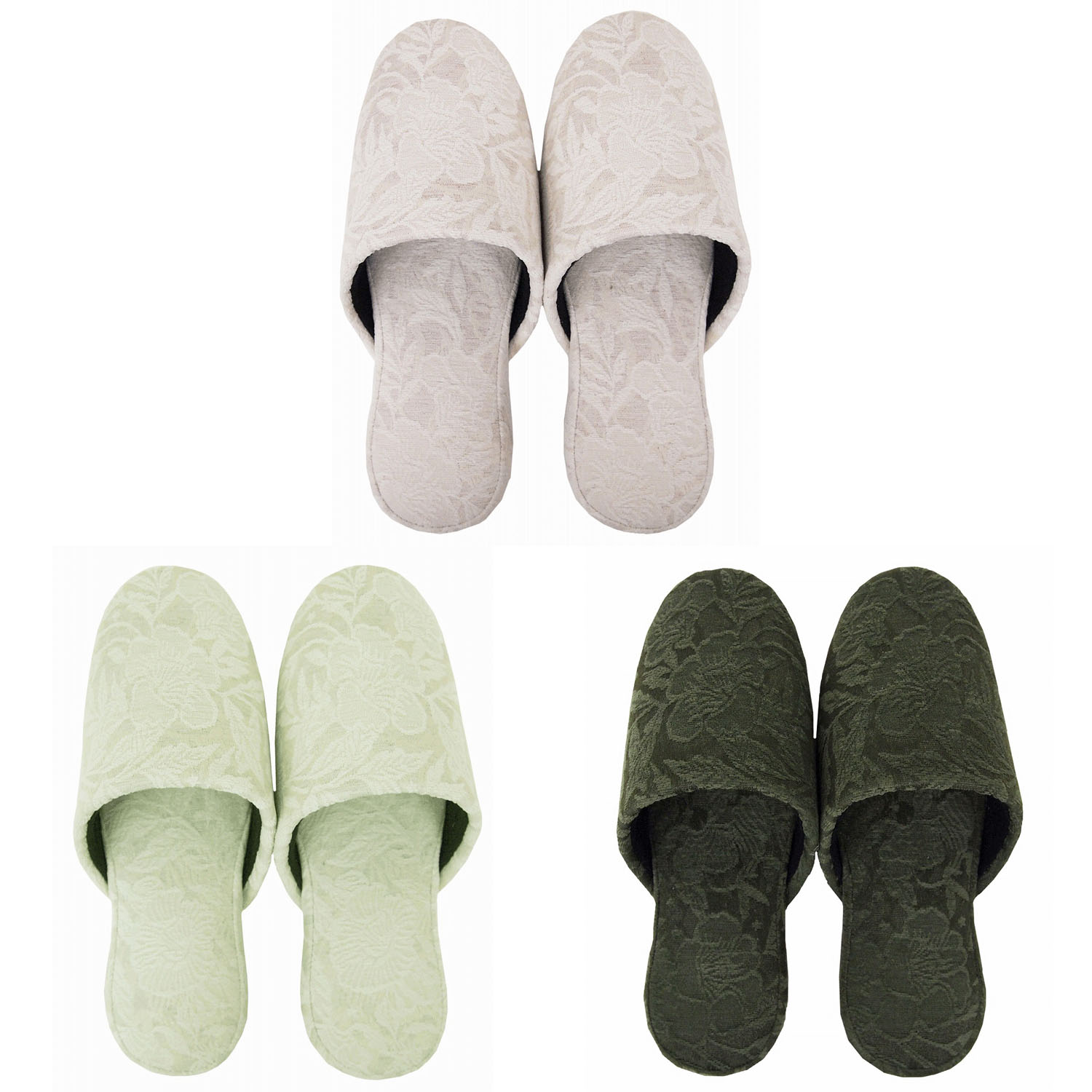 プレーンフラワー吊り込みスリッパ