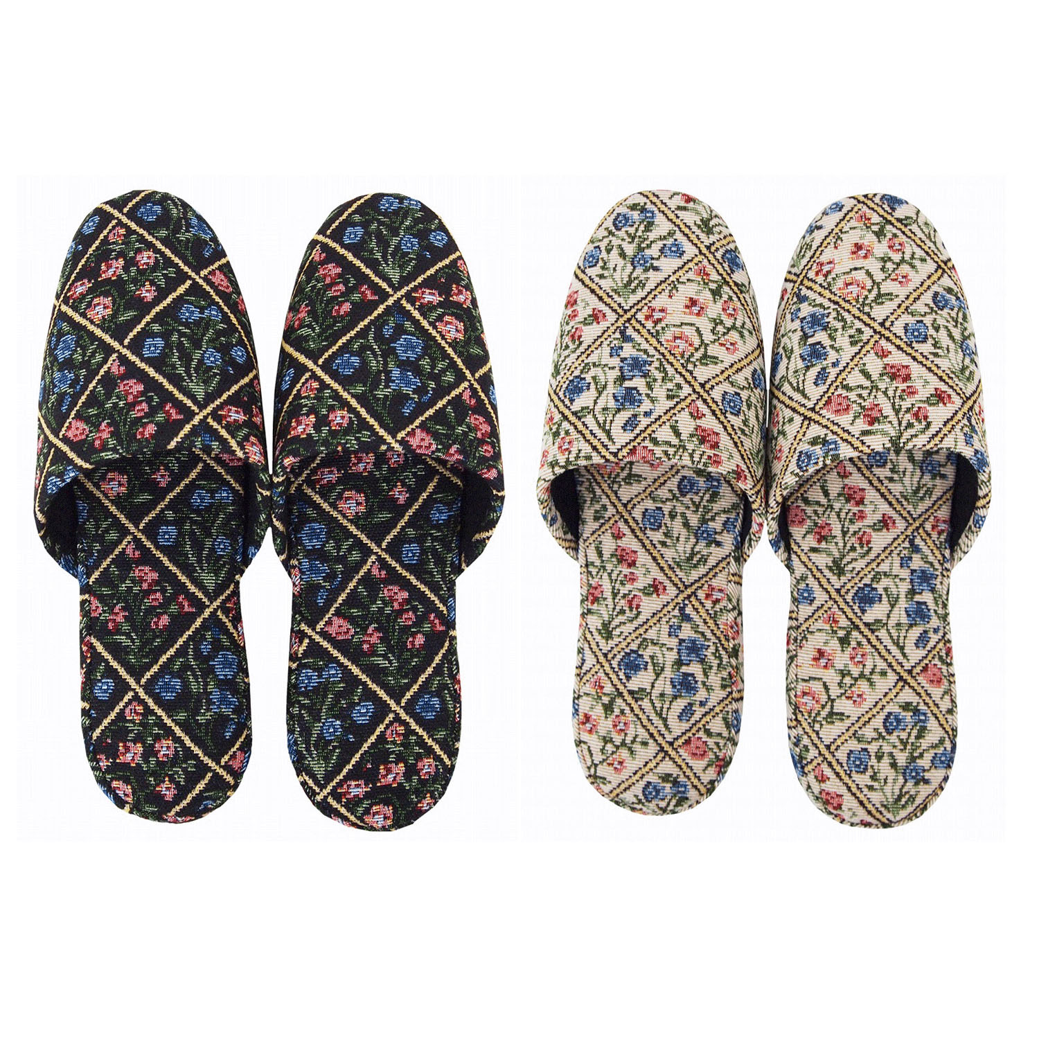 ラティスフラワー吊り込みスリッパ