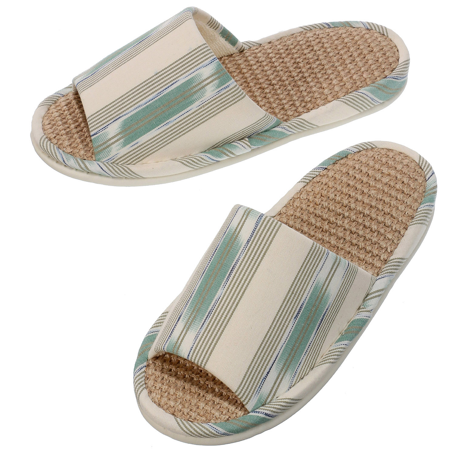ミックスストライプ麻中スリッパM - 画像5