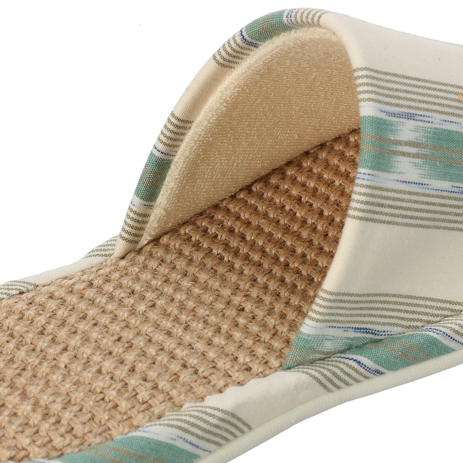 ミックスストライプ麻中スリッパL - 画像4