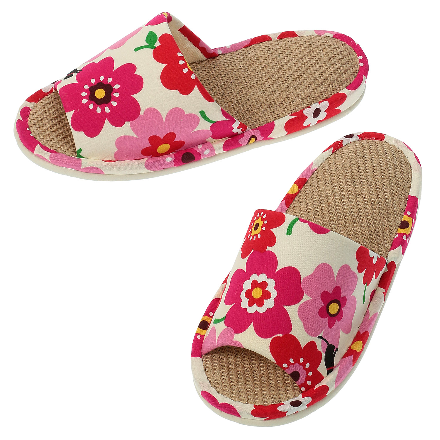 フラワーキャット麻中スリッパ - 画像2