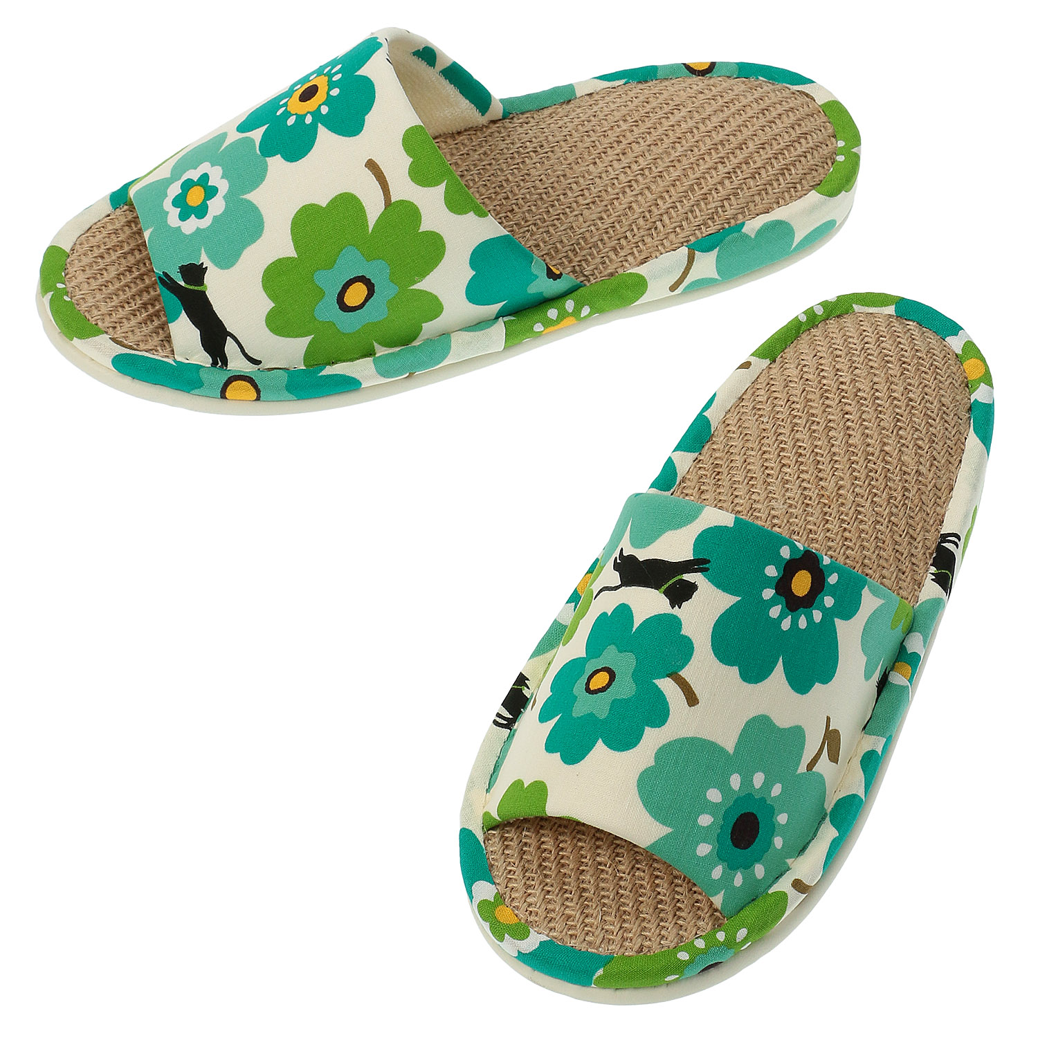 フラワーキャット麻中スリッパ - 画像5