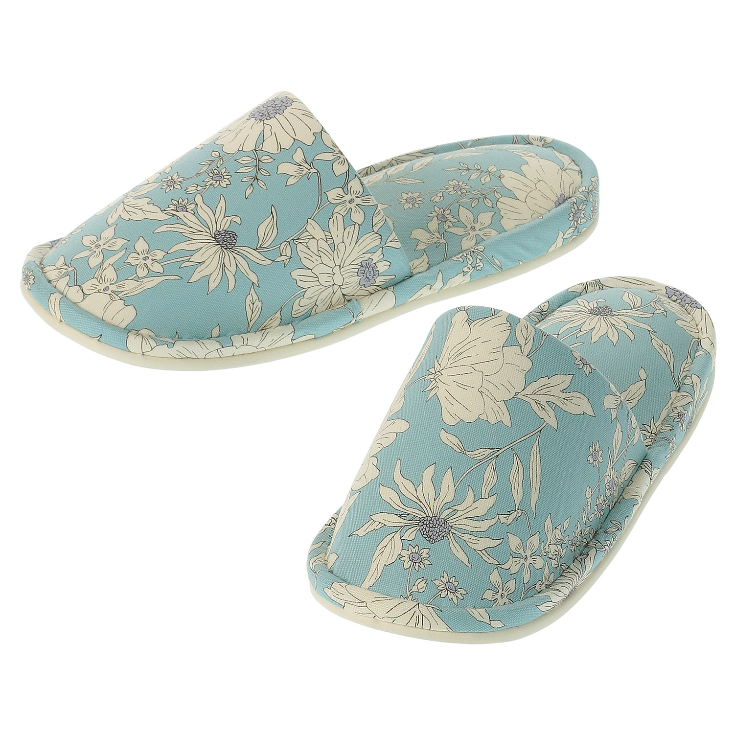 花柄外縫いスリッパ - 画像4