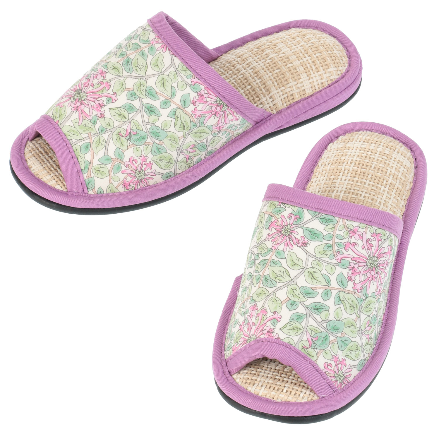 パステルフラワー外縫いスリッパ - 画像2