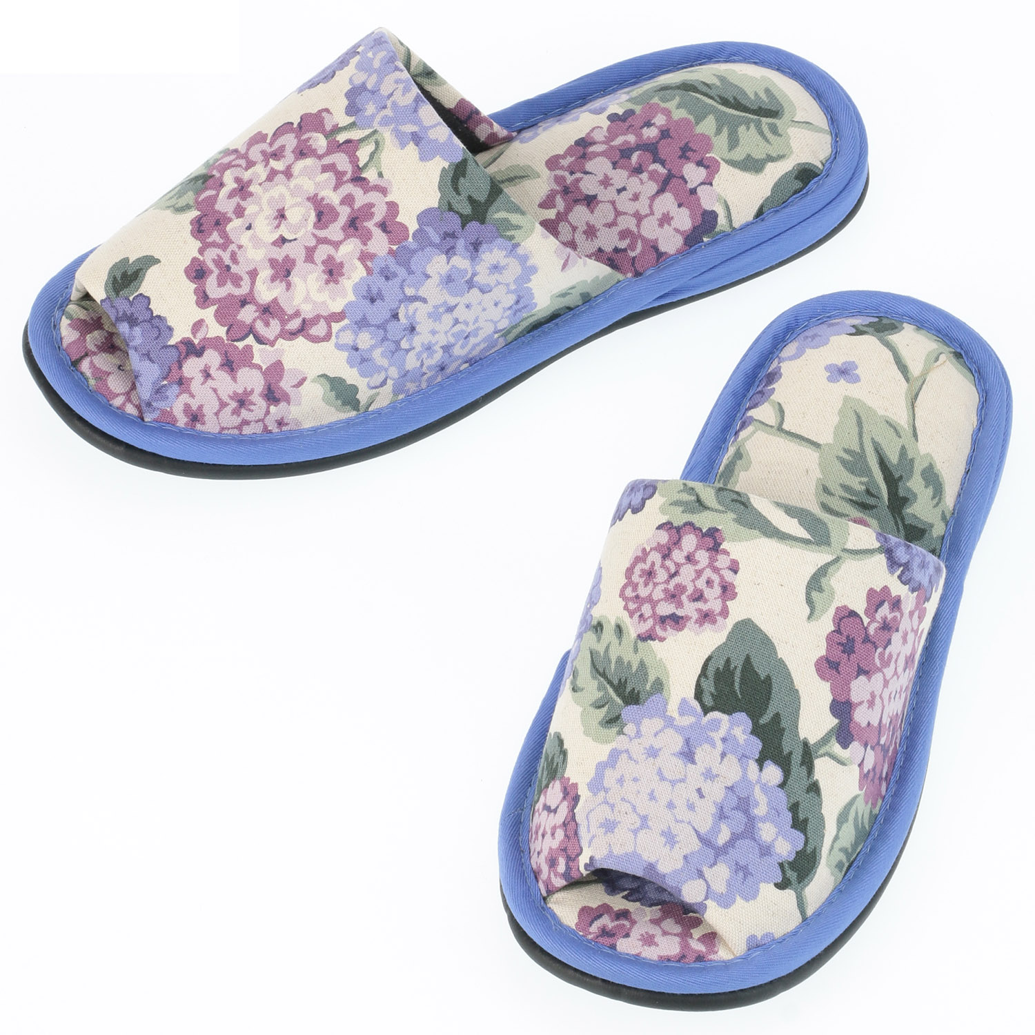 アジサイプリント外縫いスリッパ - 画像5