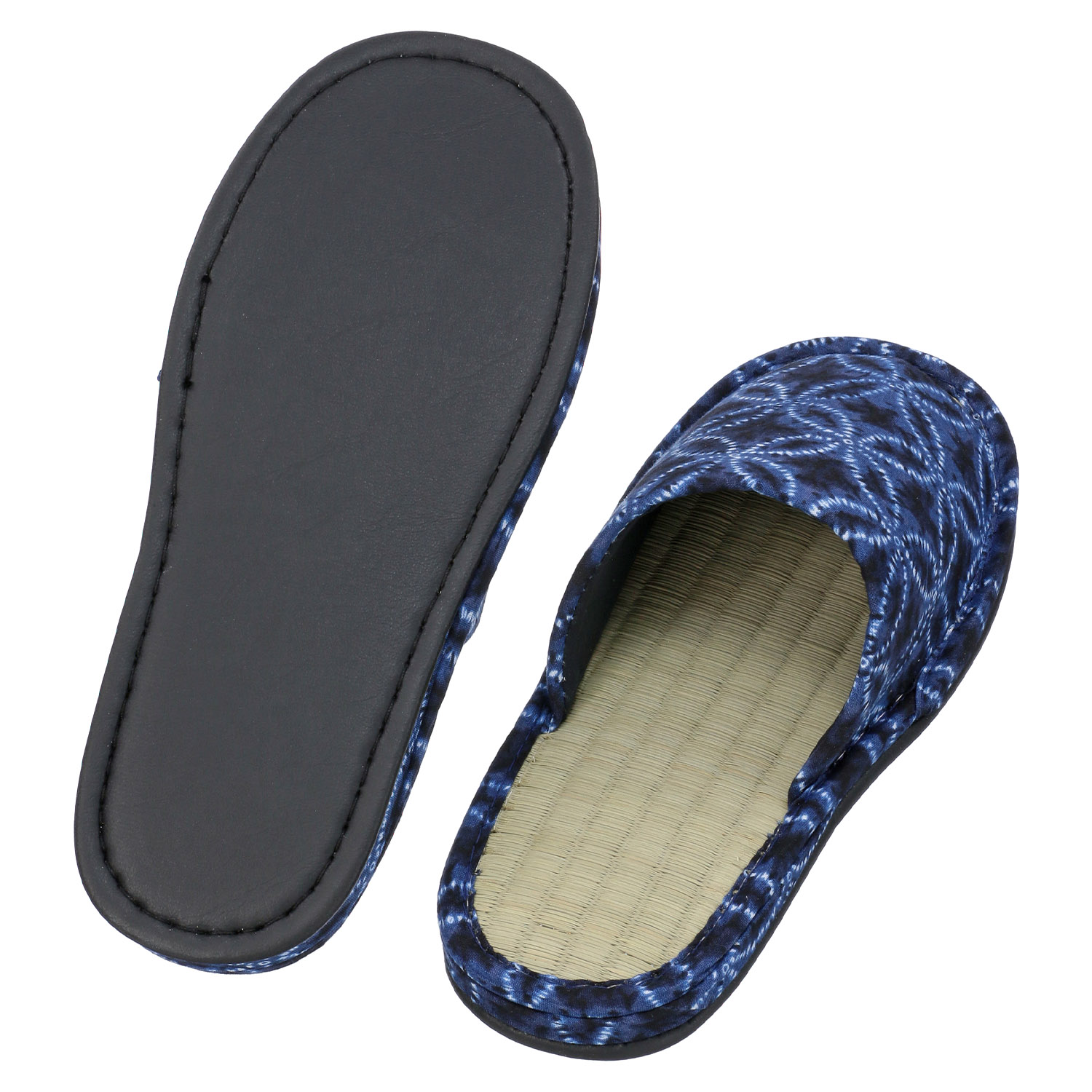 絞り藍染め畳中スリッパ - 画像5