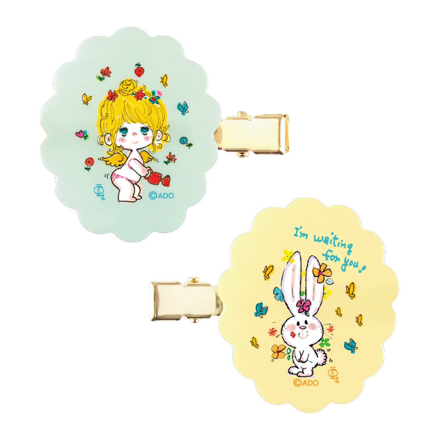 水森亜土 前髪クリップ 天使