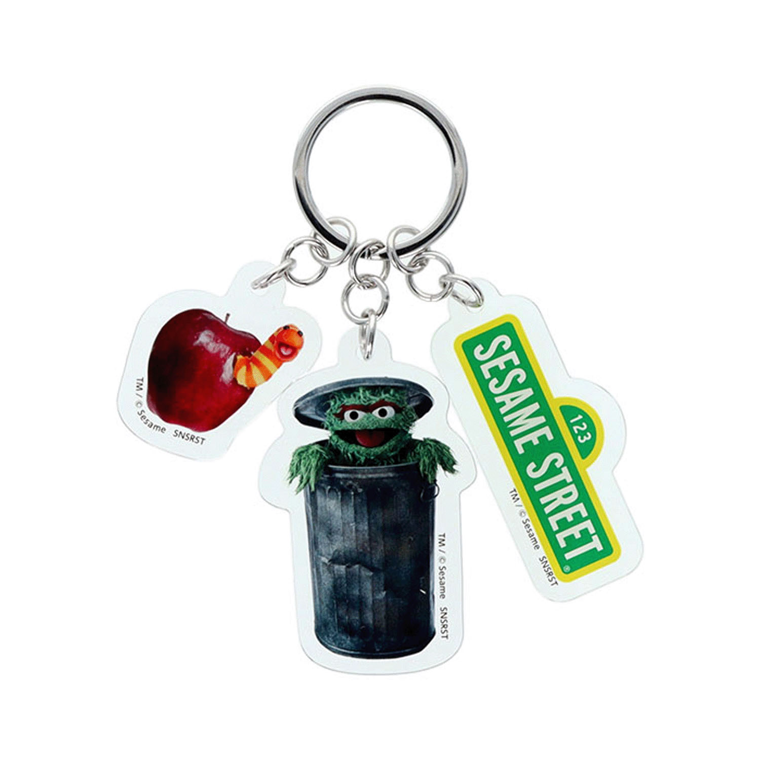 セサミストリート  3連アクリルキーホルダー オスカー＆スライミー
