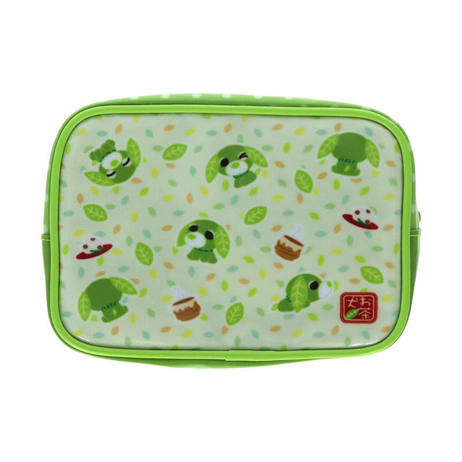 お茶犬 ラミネートポーチ リョク - 画像2