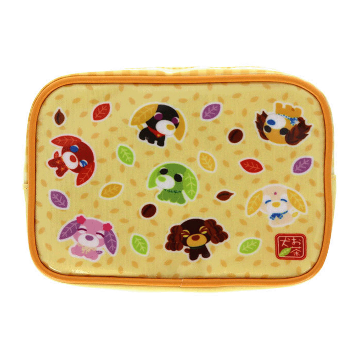 お茶犬 ラミネートポーチ みんな