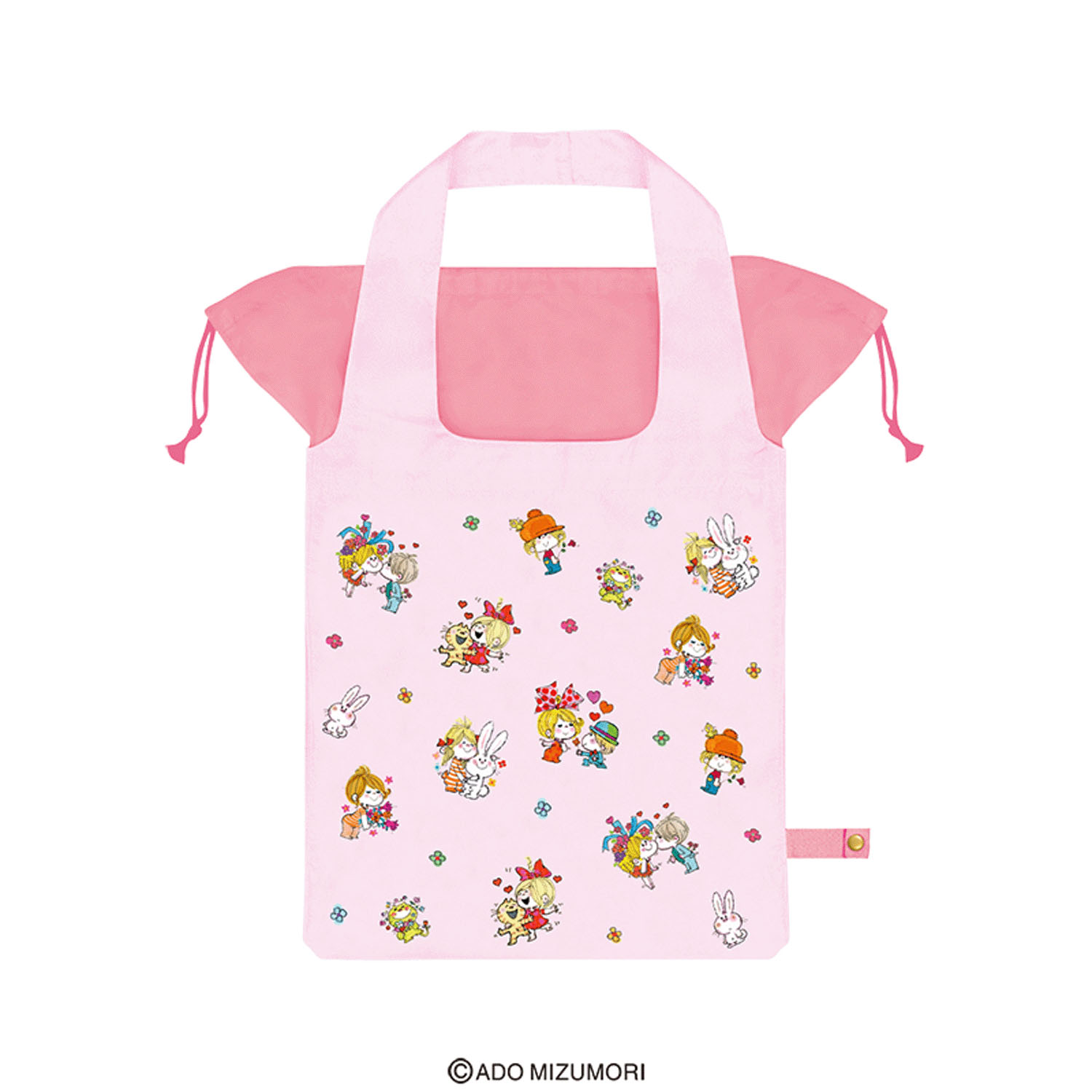 水森亜土 ワイド底板付きエコバッグ - 画像3