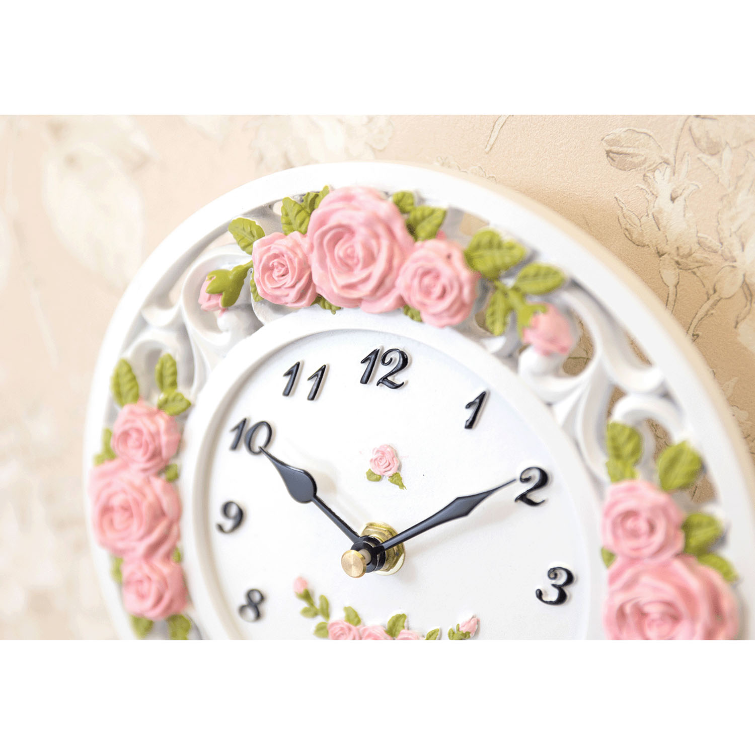 ラウンドウォールクロック スプレンディッドローズ 掛時計 - 画像4