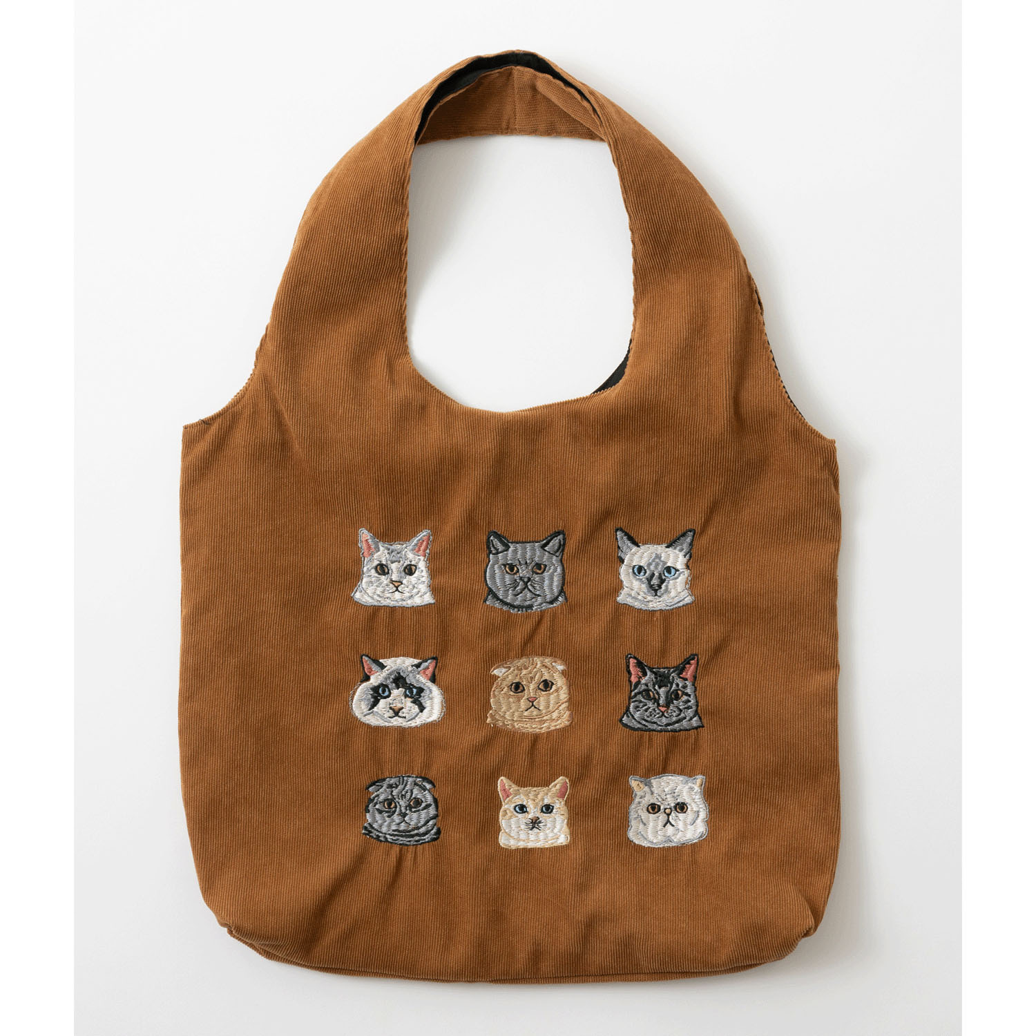 猫デザイン刺繍 コーデュロイ トートバッグ【04・05番次回未定】 - 画像6