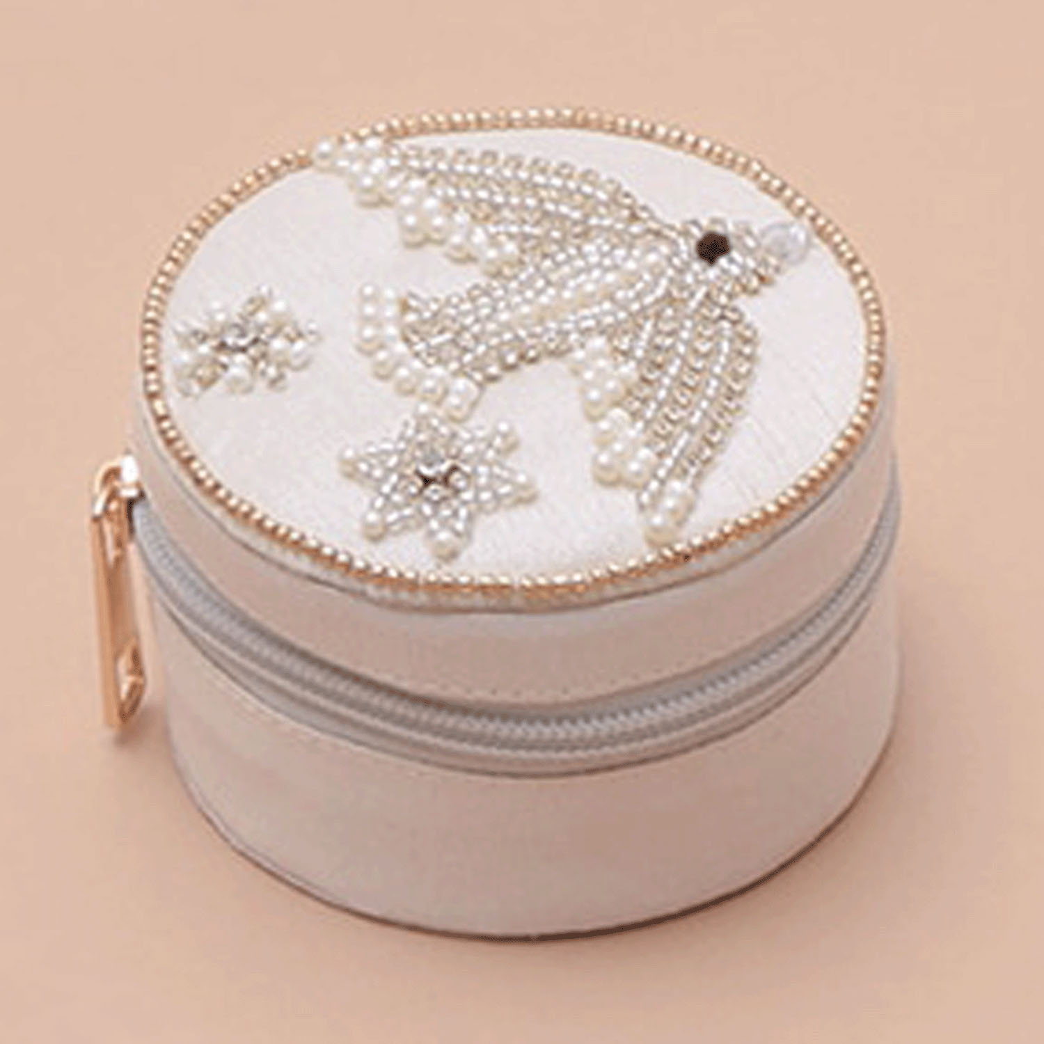 鳥刺繍 ラウンドケース