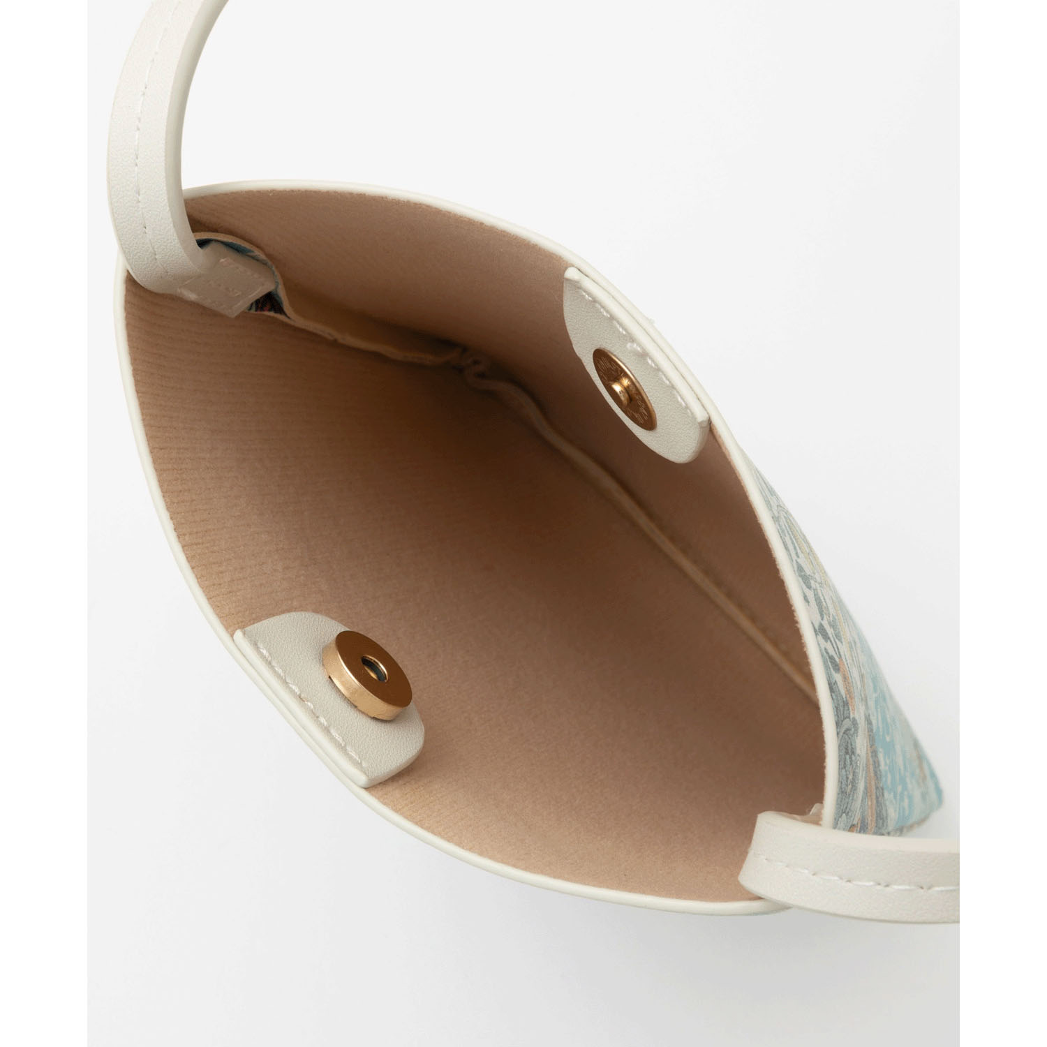 ウィリアムモリス柄 PUレザーミニショルダーバッグ サコッシュ - 画像3