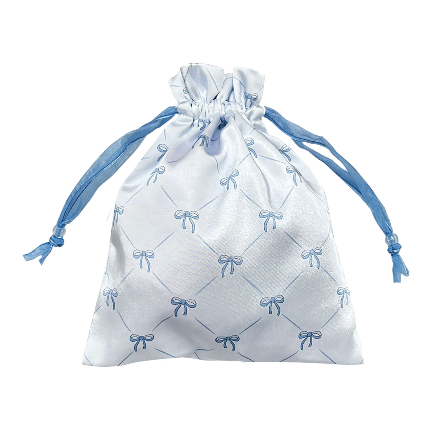 サテン 巾着ポーチ リボン - 画像4