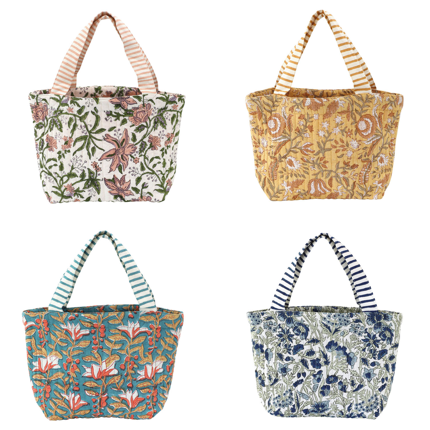 キルトミニトート カリーノブロックプリント - 画像1