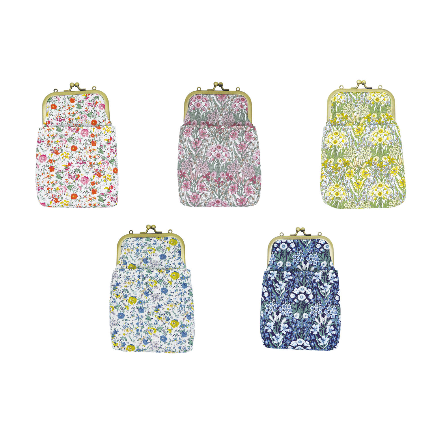 がま口2WAY スマホショルダー 手提げベルト・ショルダーベルト付