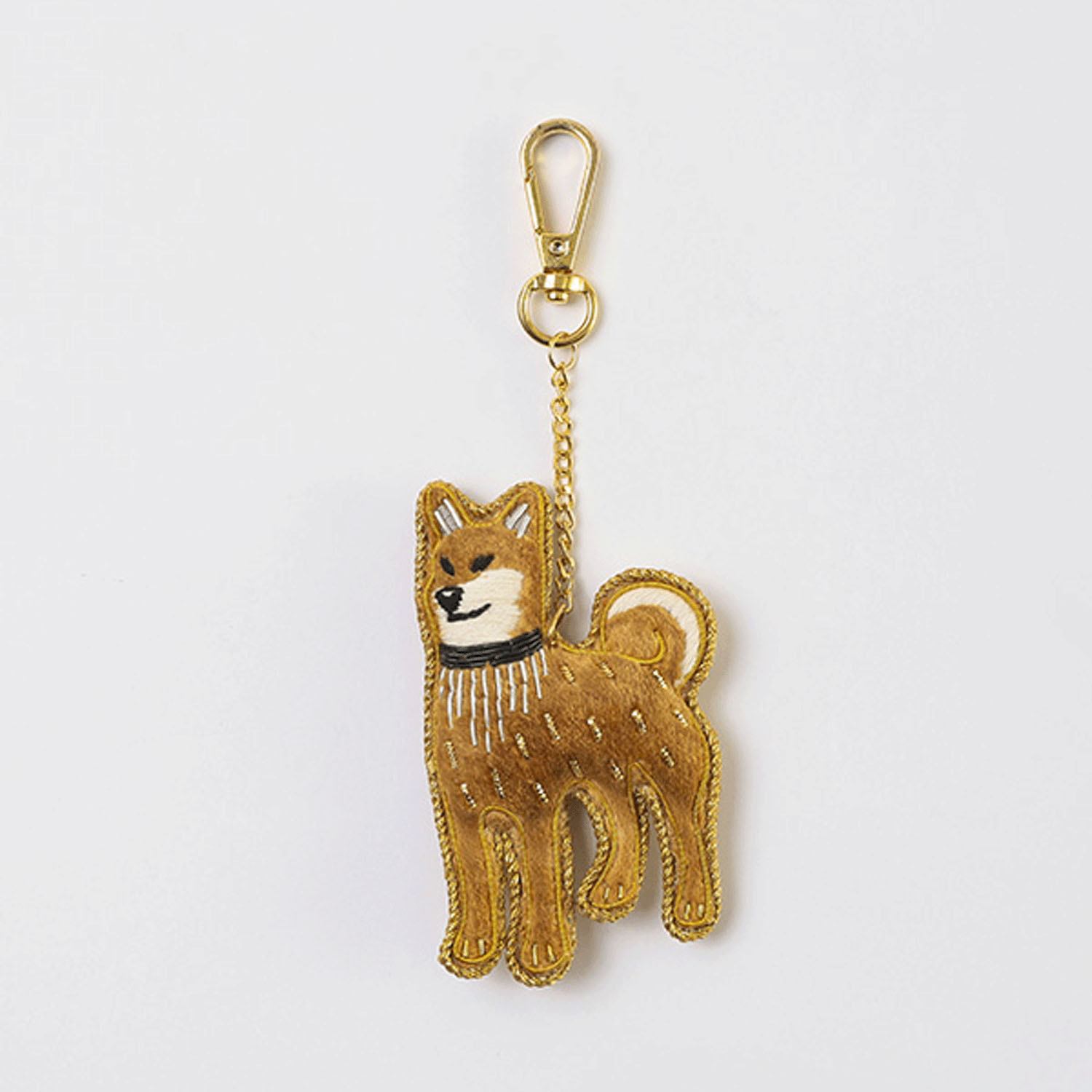 ザリ刺繍 キーホルダー犬 - 画像2