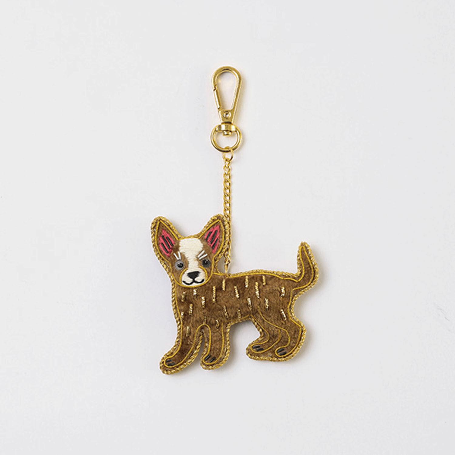 ザリ刺繍 キーホルダー犬 - 画像5